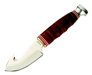 KA-BAR Game Hook 3.25" Fixed Blade Knife with Leather Handle
